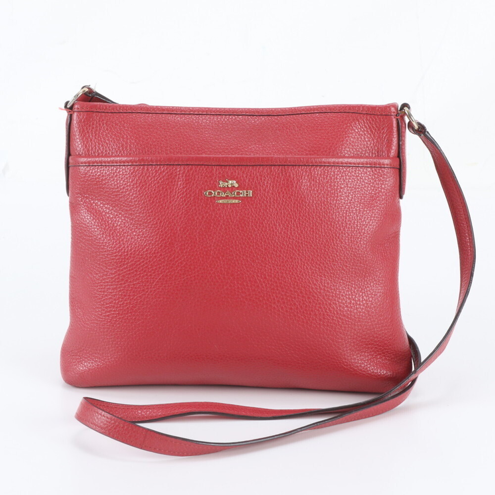 Coach Leather Shoulder Bag, Crossbody Handbag, Tote Bag with Gold Hardware - ...